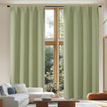 Simplebrand Ava Sage Green Blackout Curtains by Simplebrand