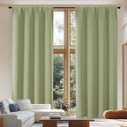 Simplebrand Ava Sage Green Blackout Curtains by Simplebrand