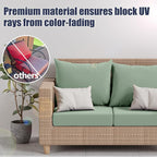 8Pcs Outdoor Cushion Covers, Stretch Patio Furniture Couch Chair Slipcovers | - Image 5
