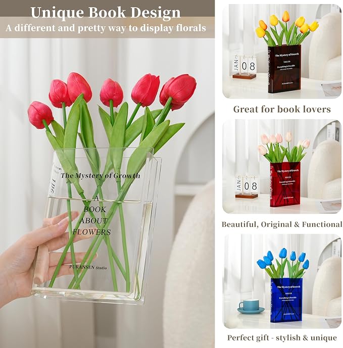 Puransen Clear Book Flower Vase - Image 3