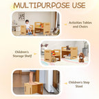 Montessori Table and Chair Set, Bamboo Wood Weaning Table and Chair Set - Image 3