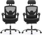 Sweetcrispy Office Computer Desk Chair Set of 2, Ergonomic High-Back Mesh by Sweetcrispy