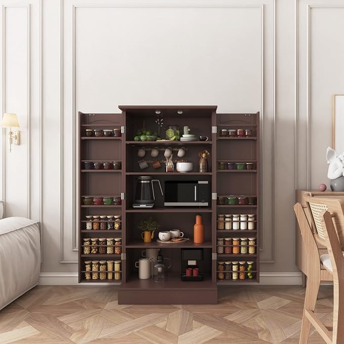 kepptory 47” Pantry Cabinet, Kitchen Pantry Storage Cabinet - Image 6