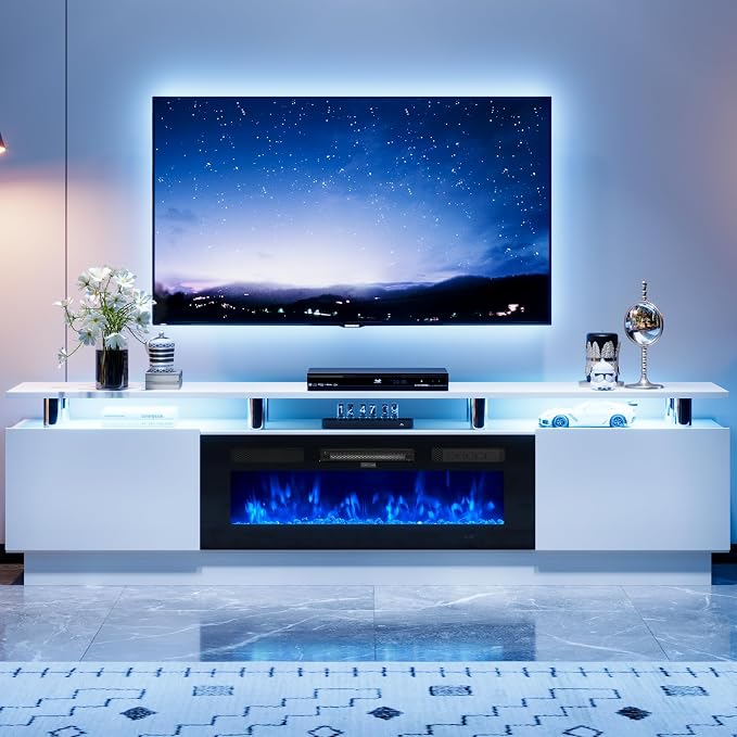 80" TV Stand & Media Console, Entertainment Center - Image 2