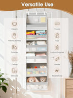 Criusia Over The Door Organizer, Heavy-Duty 6-Shelf Hanging Storage - Image 8