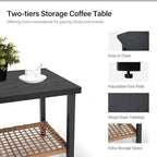 LAUSAINT HOME 3-Piece Rocking Bistro Set, Outdoor Patio Furniture - Image 5