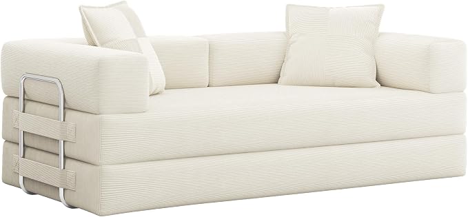 GRUSIGN 78 Inch Convertible Sofa Bed, 5-in-1 Futon Sofa Bed Pull Out Couch - Image 9