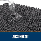 OLANLY Dog Door Mat for Muddy Paws 45x27, Paw Print Design Chenille Mud Mat | - Image 3