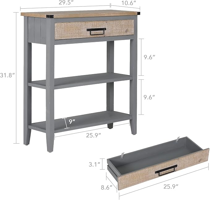 RUSTOWN Farmhouse Console Table - Image 3