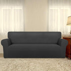 PureFit Stretch Couch Covers for Sofa Large Sofa Slipcovers Dark Gray | 1-Piece - Image 2