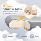 Office Chair for Long Hours & Back Pain Relief – 4" Molded Foam Cushion - Image 5