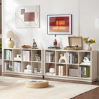 Joaxswe 8 Cube Storage Bookcase, Wood Low 2-Tier Cubby Console Bookshelf - Image 4