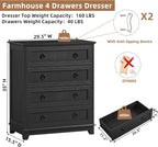 Joaxswe Farmhouse 4 Drawer Dresser - Image 2
