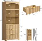 TEENFON 63.3" Tall Bookshelf, Bookshelves and Bookcases - Image 2