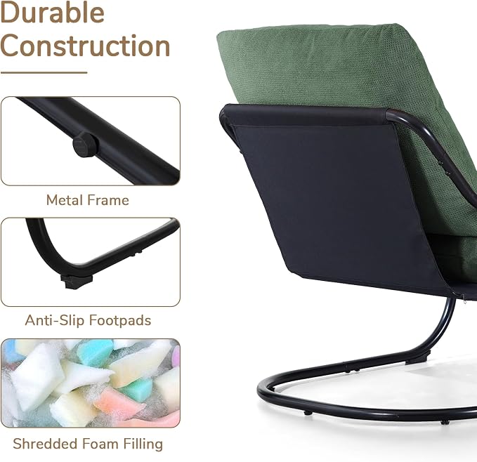 Peace nest Modern Accent Chair, Soft Upholstered Armchair - Image 6