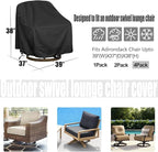 Outdoor Swivel Lounge Chair Cover 4 Pack, Waterproof Heavy Duty Outdoor Chair - Image 2