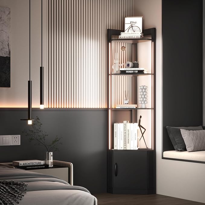 5-Tier Corner Shelf with RGB LED Light, Remote & APP Control, Adjustable - Image 6
