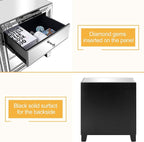 VINGLI Mirrored Nightstand Glass End Table, Mirrored Bedside Table - Image 9