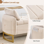 66" Storage Bench for Bedroom End of Bed, King Size Bed Bench - Image 4