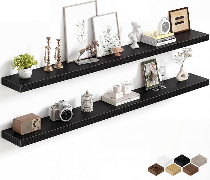 Fun Memories 67Inch Long Floating Shelves, 8 Inch Deep Shelves by FunMemories