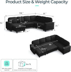 LINSY HOME Sectional Sleeper Sofa - Image 2