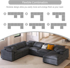 Oversized Modular Sectional Sofa Couch, Large 7 Seater Corner Sofa Modern U - Image 5