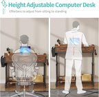 WINAZ Rolling Standing Desk Adjustable Height - Image 6