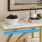 GiftGo Narrow Console Table for Entryway Industrial 4-Tier Sofa Table Behind - Image 4