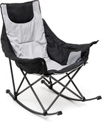 SUNNYFEEL Oversized Rocking Camping Chair, Fully Padded Patio Chair by SunnyFeelCamping