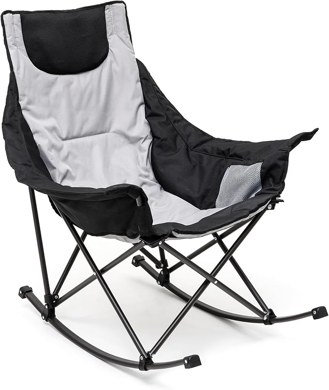 SUNNYFEEL Oversized Rocking Camping Chair, Fully Padded Patio Chair by SunnyFeelCamping