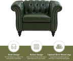 QHITTY 2 Piece Living Room Set, Chesterfield Sectional Sofa Chair Contemporary - Image 5