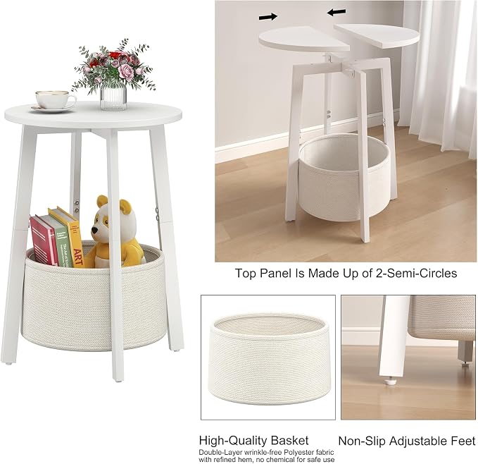 sthmec Small Round Side End Table - Image 7