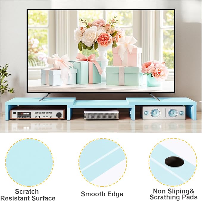 TAVR Dual Monitor Stand Riser Office Desktop Organizer Stand - Image 9