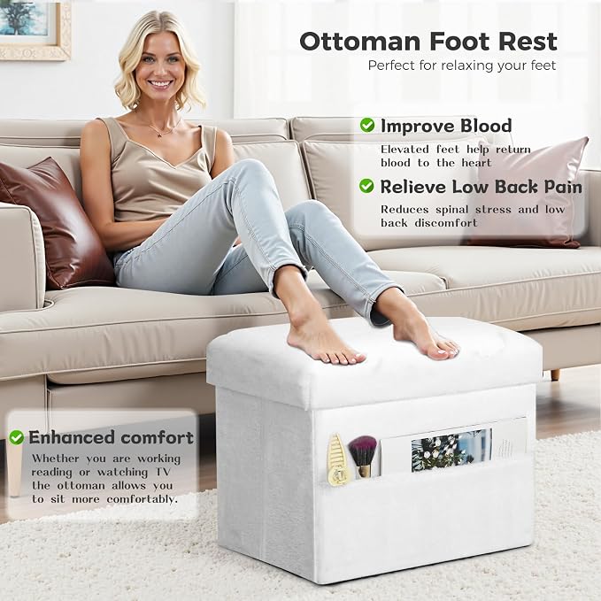 Storage Ottoman Cube, Small Ottoman - Image 2