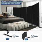 Room Divider 6FT Portable Room Dividers and Folding Privacy Screens, 4 Panel - Image 3