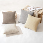 MIULEE Neutral Harmony Decorative Pillow Covers 20x20 Inch Set of 4 Rustic - Image 4