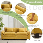 Oprisen 86" Modular Sectional Sofa, Comfy Cloud Couch Sectional Sofa, Chenille - Image 6