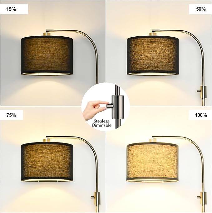 Nintiue Upgraded Modern Arc Dimmable Tall Standing Floor Lamp - Image 3