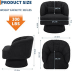 Garvee Ultra-Plush Swivel Accent Chair, 360° Barrel Lounge Chair - Image 2