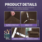 ZNSAYOTX Oversized Velvet 3 Piece Couch Cover - Image 4