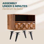 Bme Georgina Solid Wood Nightstand - Image 5