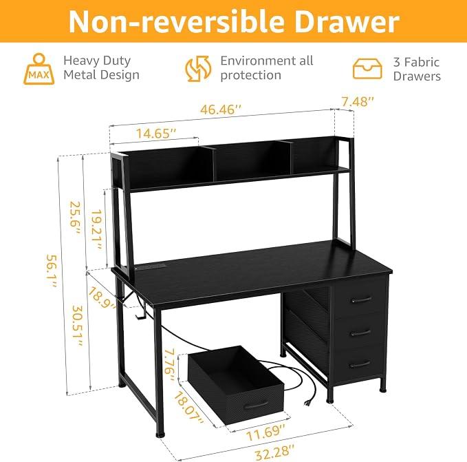 DLisiting Black Computer Desk - Image 3
