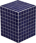 JONATHAN Y Callista Navy Modern Ceramic Tiled Cube Side Table, 18-Inch Glossy by JONATHANY
