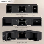 IRONCK TV Stand for 55-80 Inches TVs, Extendable Corner Entertainment Center - Image 2