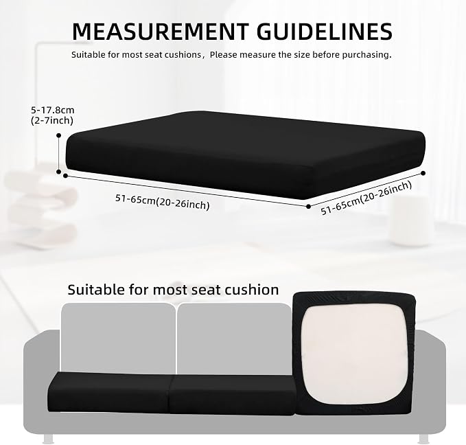 12Pcs Outdoor Cushion Covers, Elastic Patio Cushion Covers | Washable, - Image 2