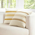 MIULEE Set of 2 Mustard Yellow Decorative Lumbar Pillow Covers 12x20 Inch | Fall - Image 7