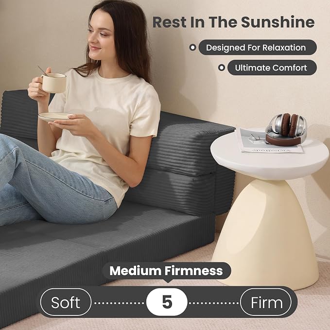 JUIKURY Folding Sofa Bed, Convertible Sleeper Chair - Image 3