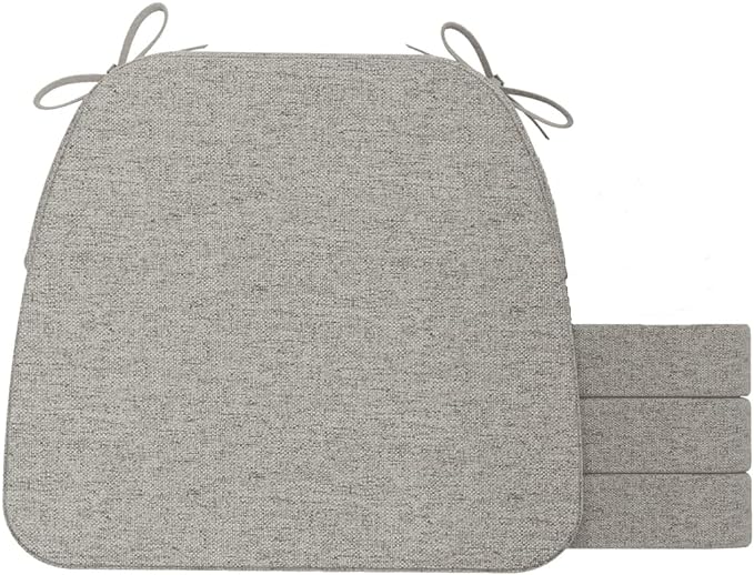 AAAAAcessories D-Shaped Chair Cushions, Machine-Washable Cover, Khaki Gray by AAAAAcessories