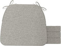 AAAAAcessories D-Shaped Chair Cushions, Machine-Washable Cover, Khaki Gray by AAAAAcessories