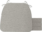AAAAAcessories D-Shaped Chair Cushions, Machine-Washable Cover, Khaki Gray by AAAAAcessories